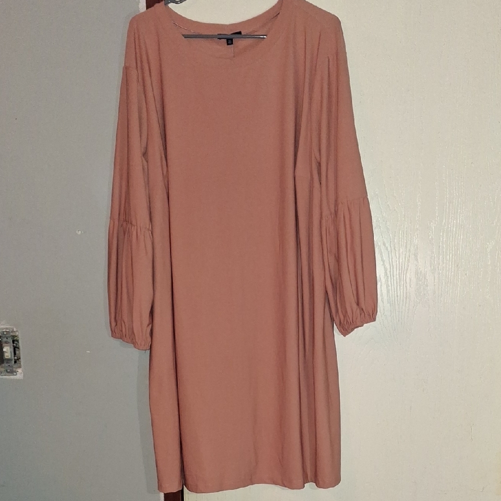 As U Wish Dusty Rose Long Sleeve Dress
